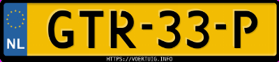 Kenteken afbeelding van GTR33P, zwarte Renault Clio