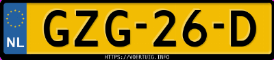 Kenteken afbeelding van GZG26D, blauwe Renault Kangoo 115