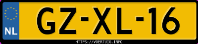 Kenteken afbeelding van GZXL16, witte Renault Trafic T423 Kampeerauto