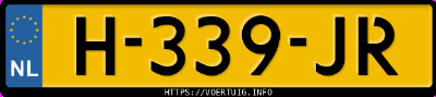 Kenteken afbeelding van H339JR, zwarte Renault Megane