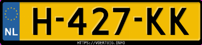 Kenteken afbeelding van H427KK, blauwe Renault Megane Tce 160