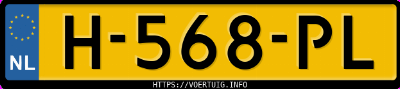 Kenteken afbeelding van H568PL, witte Renault Twingo