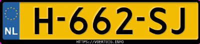 Kenteken afbeelding van H662SJ, rode Renault Clio 75