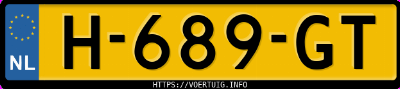 Kenteken afbeelding van H689GT, rode Renault Clio 75