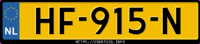 Kenteken afbeelding van HF915N, blauwe Renault Twingo