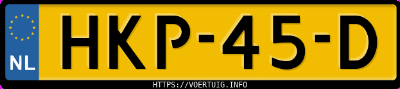 Kenteken afbeelding van HKP45D, rode Renault Captur