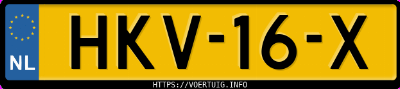 Kenteken afbeelding van HKV16X, groene Renault 5 E-Tech Electric 55 Kwh