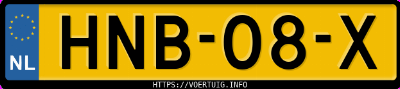 Kenteken afbeelding van HNB08X, rode Renault Captur