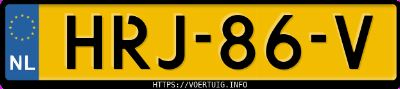 Kenteken afbeelding van HRJ86V, blauwe Renault 4 E-Tech Electric 55 Kwh
