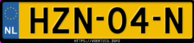 Kenteken afbeelding van HZN04N, zwarte Renault Megane E-Tech Electric Ev60 220 Pk