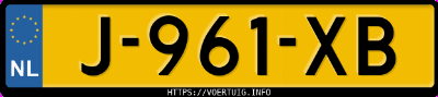 Kenteken afbeelding van J961XB, zwarte Renault Clio 75