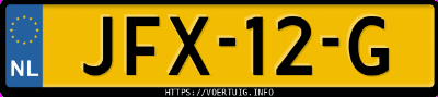 Kenteken afbeelding van JFX12G, rode Renault Zoe R135