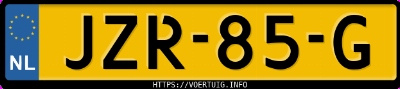 Kenteken afbeelding van JZR85G, gele Renault 5 E-Tech Electric 55 Kwh
