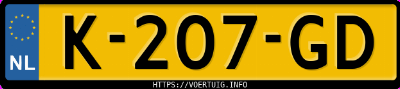Kenteken afbeelding van K207GD, zwarte Renault Zoe Q90