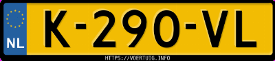 Kenteken afbeelding van K290VL, witte Renault Zoe