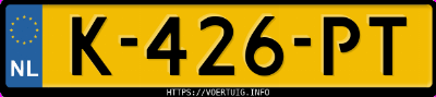 Kenteken afbeelding van K426PT, zwarte Renault Captur