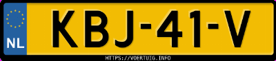 Kenteken afbeelding van KBJ41V, blauwe Renault Kadjar