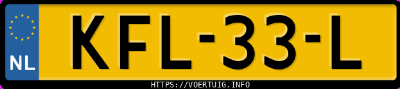 Kenteken afbeelding van KFL33L, grijze Renault Talisman