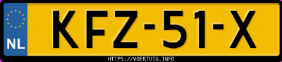 Kenteken afbeelding van KFZ51X, rode Renault Clio 90
