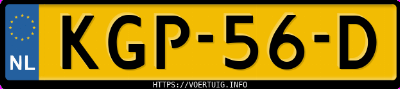Kenteken afbeelding van KGP56D, groene Renault Twingo E-Tech Electric
