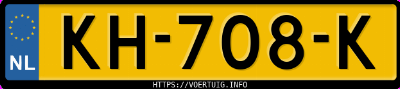 Kenteken afbeelding van KH708K, witte Renault Clio 90