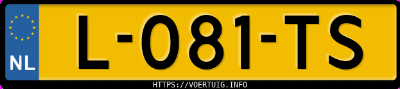 Kenteken afbeelding van L081TS, blauwe Renault Kadjar