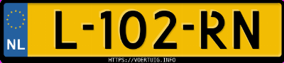 Kenteken afbeelding van L102RN, grijze Renault Megane Tce 160