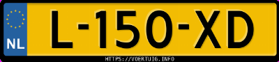 Kenteken afbeelding van L150XD, blauwe Renault Megane Tce 160