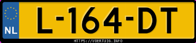 Kenteken afbeelding van L164DT, grijze Renault Clio E-Tech Hybrid