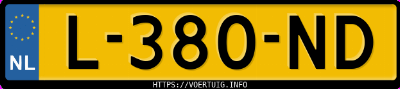 Kenteken afbeelding van L380ND, zwarte Renault Zoe R135