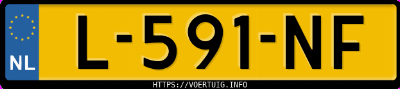 Kenteken afbeelding van L591NF, zwarte Renault Megane Tce 160