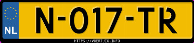 Kenteken afbeelding van N017TR, witte Renault Kadjar