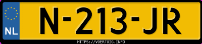 Kenteken afbeelding van N213JR, rode Renault Kadjar