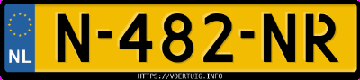 Kenteken afbeelding van N482NR, witte Renault Zoe R135