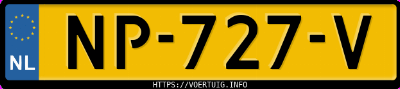 Kenteken afbeelding van NP727V, blauwe Renault Megane Tce 160