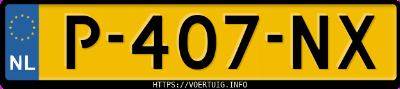 Kenteken afbeelding van P407NX, witte Renault Zoe