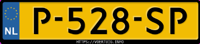 Kenteken afbeelding van P528SP, witte Renault Captur