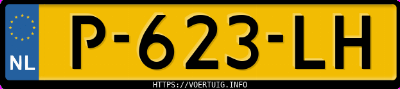 Kenteken afbeelding van P623LH, zwarte Renault Clio