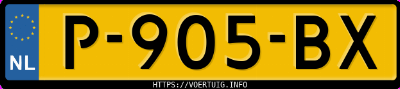 Kenteken afbeelding van P905BX, zwarte Renault Kadjar