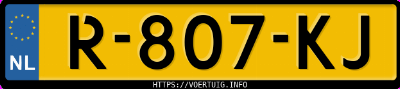 Kenteken afbeelding van R807KJ, witte Renault Megane
