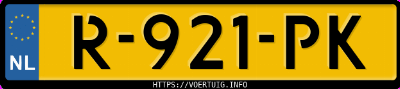 Kenteken afbeelding van R921PK, witte Renault Zoe R135