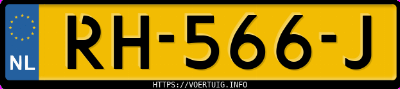 Kenteken afbeelding van RH566J, bruine Renault Megane