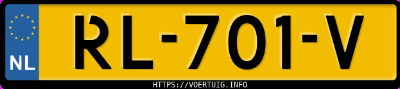 Kenteken afbeelding van RL701V, witte Renault Clio