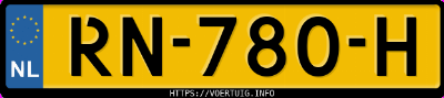 Kenteken afbeelding van RN780H, witte Renault Clio