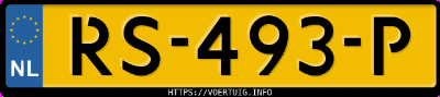 Kenteken afbeelding van RS493P, grijze Renault Trafic