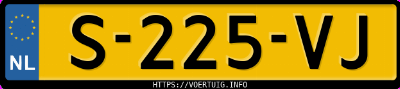 Kenteken afbeelding van S225VJ, zwarte Renault Clio E-Tech Hybrid