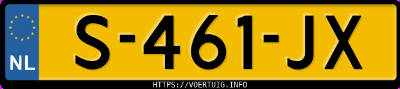 Kenteken afbeelding van S461JX, grijze Renault Twingo 1.2 75