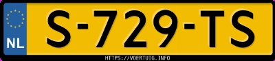 Kenteken afbeelding van S729TS, zwarte Renault Megane Tce 160