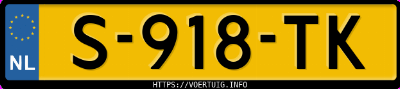 Kenteken afbeelding van S918TK, witte Renault Clio