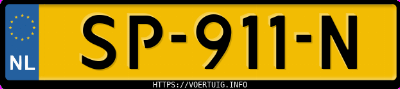 Kenteken afbeelding van SP911N, grijze Renault Megane